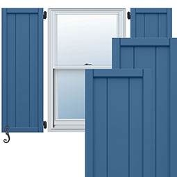 Ekena Millwork - CUSTOM-ECC001BF - EnduraCore Composite, Single Framed Board-n-Batten Shutters (Per Pair)