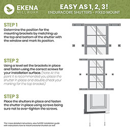 Ekena Millwork - ECC001CP - EnduraCore Composite, Cedar Park Shutters (Per Pair - Hardware Not Included)