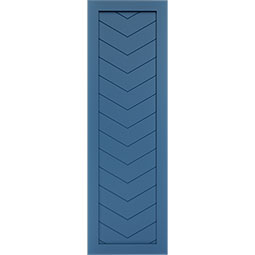 Ekena Millwork - ECC001CV - EnduraCore Composite, Single Panel Chevron Modern Style Shutters (Per Pair - Hardware Not Included)