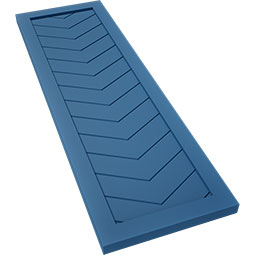 Ekena Millwork - ECC001CV - EnduraCore Composite, Single Panel Chevron Modern Style Shutters (Per Pair - Hardware Not Included)