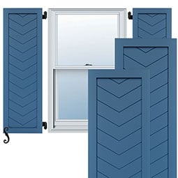 Ekena Millwork - ECC001CV - EnduraCore Composite, Single Panel Chevron Modern Style Shutters (Per Pair - Hardware Not Included)