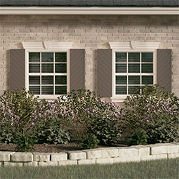 Ekena Millwork - ECC001DG - EnduraCore Composite, Modern Diagonal Slat Shutters (Per Pair - Hardware Not Included)