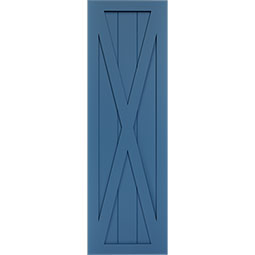 Ekena Millwork - ECC001FH - EnduraCore Composite, Single X-Board Farmhouse Shutters (Per Pair - Hardware Not Included)