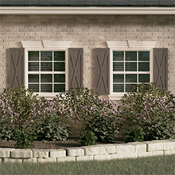 Ekena Millwork - ECC001FH - EnduraCore Composite, Single X-Board Farmhouse Shutters (Per Pair - Hardware Not Included)