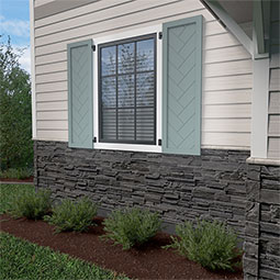 Ekena Millwork - ECC001HB - EnduraCore Composite, Single Panel Herringbone Modern Style Shutters (Per Pair - Hardware Not Included)