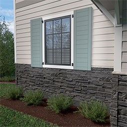 Ekena Millwork - ECC001HF - EnduraCore Composite, Horizontal Slat Framed Modern Style Shutters (Per Pair - Hardware Not Included)