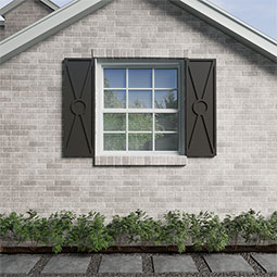 Ekena Millwork - ECC001SF - EnduraCore Composite, Santa Fe Modern Style Shutters (Per Pair - Hardware Not Included)