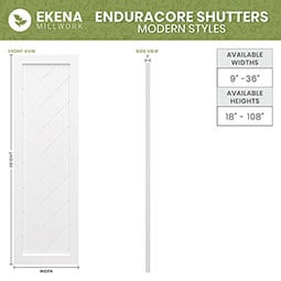 Ekena Millwork - ECC001SM - EnduraCore Composite, San Miguel Mission Style Shutters (Per Pair - Hardware Not Included)