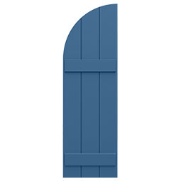 Ekena Millwork - CUSTOM-ECC101BA - EnduraCore Composite, Arch Top Joined Board-n-Batten Shutters (Per Pair)