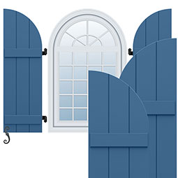Ekena Millwork - CUSTOM-ECC101BA - EnduraCore Composite, Arch Top Joined Board-n-Batten Shutters (Per Pair)