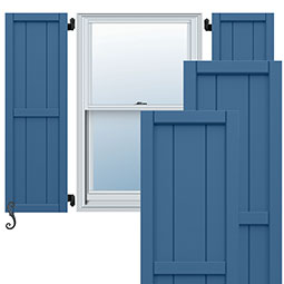 Ekena Millwork - CUSTOM-ECC101BF - EnduraCore Composite, Two Equal Framed Board-n-Batten Shutters (Per Pair)