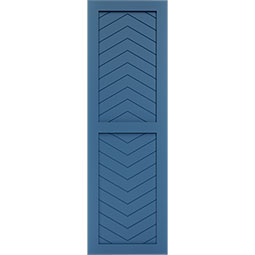 Ekena Millwork - ECC101CV - EnduraCore Composite, Two Panel Chevron Modern Style Shutters (Per Pair - Hardware Not Included)