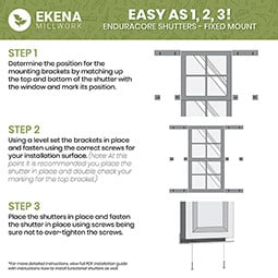 Ekena Millwork - CUSTOM-ECC101LV - EnduraCore Composite, Two Equal Louver Shutters (Per Pair)