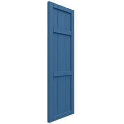Ekena Millwork - CUSTOM-ECC201BF - EnduraCore Composite, Three Framed Board-n-Batten Small Top Shutters (Per Pair)