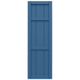 Ekena Millwork - CUSTOM-ECC201BF - EnduraCore Composite, Three Framed Board-n-Batten Small Top Shutters (Per Pair)