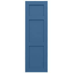 Ekena Millwork - CUSTOM-ECC201FP - EnduraCore Composite, Three Flat Panel Small Top Shutters (Per Pair)