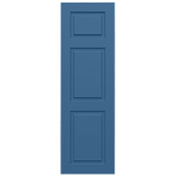 Ekena Millwork - CUSTOM-ECC201RP - EnduraCore Composite, Three Raised Panel Small Top Shutters (Per Pair)