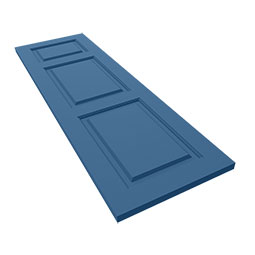 Ekena Millwork - CUSTOM-ECC201RP - EnduraCore Composite, Three Raised Panel Small Top Shutters (Per Pair)
