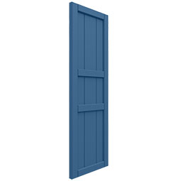 Ekena Millwork - CUSTOM-ECC301BF - EnduraCore Composite, Three Framed Board-n-Batten Small Center Shutters (Per Pair)