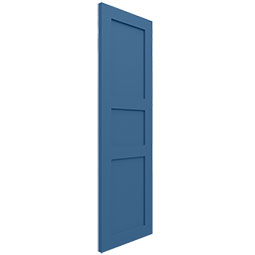 Ekena Millwork - CUSTOM-ECC301FP - EnduraCore Composite, Three Flat Panel Small Center Shutters (Per Pair)