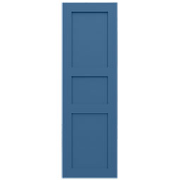 Ekena Millwork - CUSTOM-ECC301FP - EnduraCore Composite, Three Flat Panel Small Center Shutters (Per Pair)