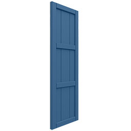 Ekena Millwork - CUSTOM-ECC401BF - EnduraCore Composite, Three Equal Framed Board-n-Batten Shutters (Per Pair)