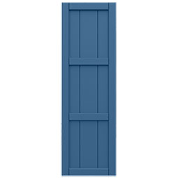Ekena Millwork - CUSTOM-ECC401BF - EnduraCore Composite, Three Equal Framed Board-n-Batten Shutters (Per Pair)