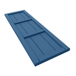 Ekena Millwork - CUSTOM-ECC401BF - EnduraCore Composite, Three Equal Framed Board-n-Batten Shutters (Per Pair)