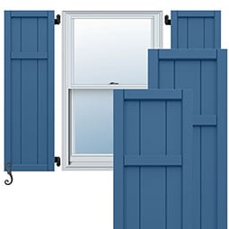Ekena Millwork - CUSTOM-ECC601BF - EnduraCore Composite, Offset Framed Board-n-Batten Shutters (Per Pair)