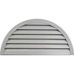 New Concept Louvers - GVAHR120 - Half Round Aluminum Clad Gable Vent Louver