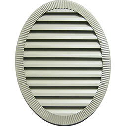 New Concept Louvers - GVAOV200 - Vertical Oval Aluminum Clad Gable Vent Louver