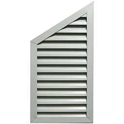 New Concept Louvers - GVAPL590 - Half Peaked Top Left Aluminum Clad Gable Vent Louver, Left