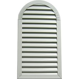 New Concept Louvers - GVART150 - Round Top Aluminum Clad Gable Vent Louver