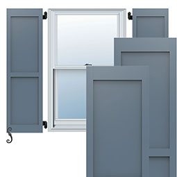 New Horizon Shutters - CUSTOM-NAF - Classic Series Flat Panel Shutters, (Per Pair)