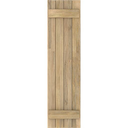 Ekena Millwork - ARWBB - Americraft Exterior Real Wood Joined Board-n-Batten Shutters (Per Pair)