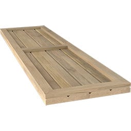 Ekena Millwork - ARWBF - Americraft Exterior Real Wood Framed Board-n-Batten Shutters (Per Pair)