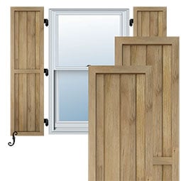 Ekena Millwork - ARWBF - Americraft Exterior Real Wood Framed Board-n-Batten Shutters (Per Pair)