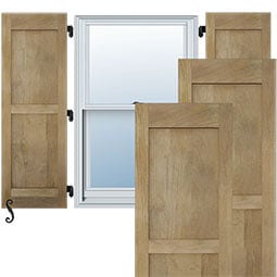 Ekena Millwork - ARWFP - Americraft Flat Panel Exterior Real Wood Shutters (Per Pair)