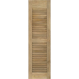 Ekena Millwork - ARWLV - Americraft Louver Exterior Real Wood Shutters (Per Pair), w/ Aluminum Shutter Caps