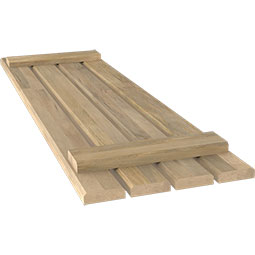 Ekena Millwork - ARWSB - Americraft Exterior Real Wood Spaced Board-n-Batten Shutters (Per Pair)