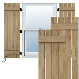 Ekena Millwork - ARWSB - Americraft Exterior Real Wood Spaced Board-n-Batten Shutters (Per Pair)