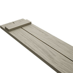 Ekena Millwork - SHUBJS - Timberthane Faux Wood Joined Board-n-Batten Shutters, Primed Tan, Sold As Pair