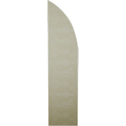 Ekena Millwork - SHUBJQ - Timberthane Faux Wood Joined Board-n-Batten Shutters w/ Quarter Round Arch Top, Primed Tan, Sold As Pair