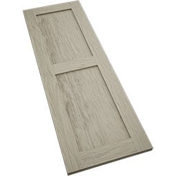Ekena Millwork - SHUFP - Timberthane Faux Wood Shutters Equal Flat Panel, Primed Tan, Sold As Pair