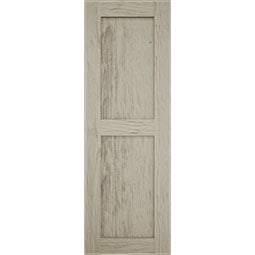 Ekena Millwork - SHUFP - Timberthane Faux Wood Shutters Equal Flat Panel, Primed Tan, Sold As Pair