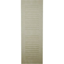 Ekena Millwork - CUSTOM-SHULV - Timberthane Faux Wood Louver Shutters, Primed Tan, Sold As Pair