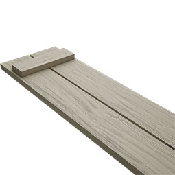 Ekena Millwork - SHUBSS - Timberthane Faux Wood Spaced Board-n-Batten Shutters, Primed Tan, Sold As Pair