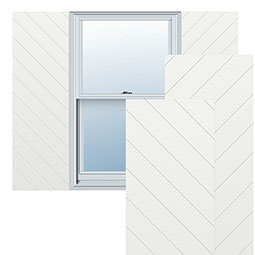 Ekena Millwork - CUSTOM-TFPDG - True Fit PVC Diagonal Slat Modern Style Shutters (Per Pair)