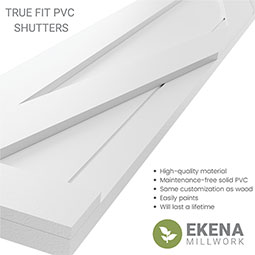 Ekena Millwork - CUSTOM-TFPFH - True Fit PVC Farmhouse Style Shutters (Per Pair)