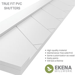 Ekena Millwork - CUSTOM-TFPHB - True Fit PVC Herringbone Modern Style Shutters (Per Pair)